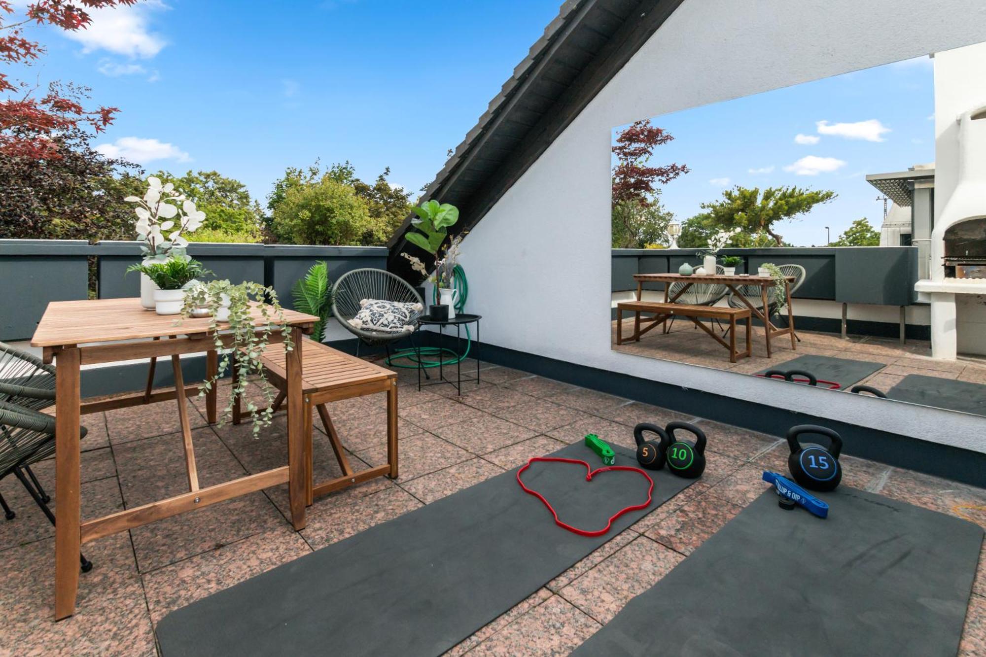 Flatista Homes - Penthouse With Rooftop Gym Apartment Munich